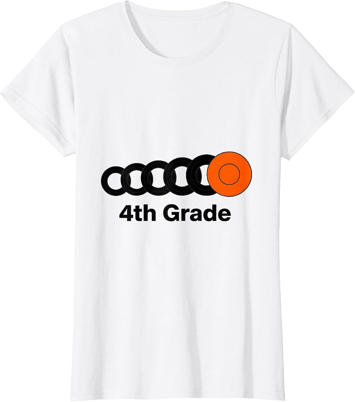 Women's Groovy 4th Grade Back To School First Day of Fourth Grade T-Shirt - White