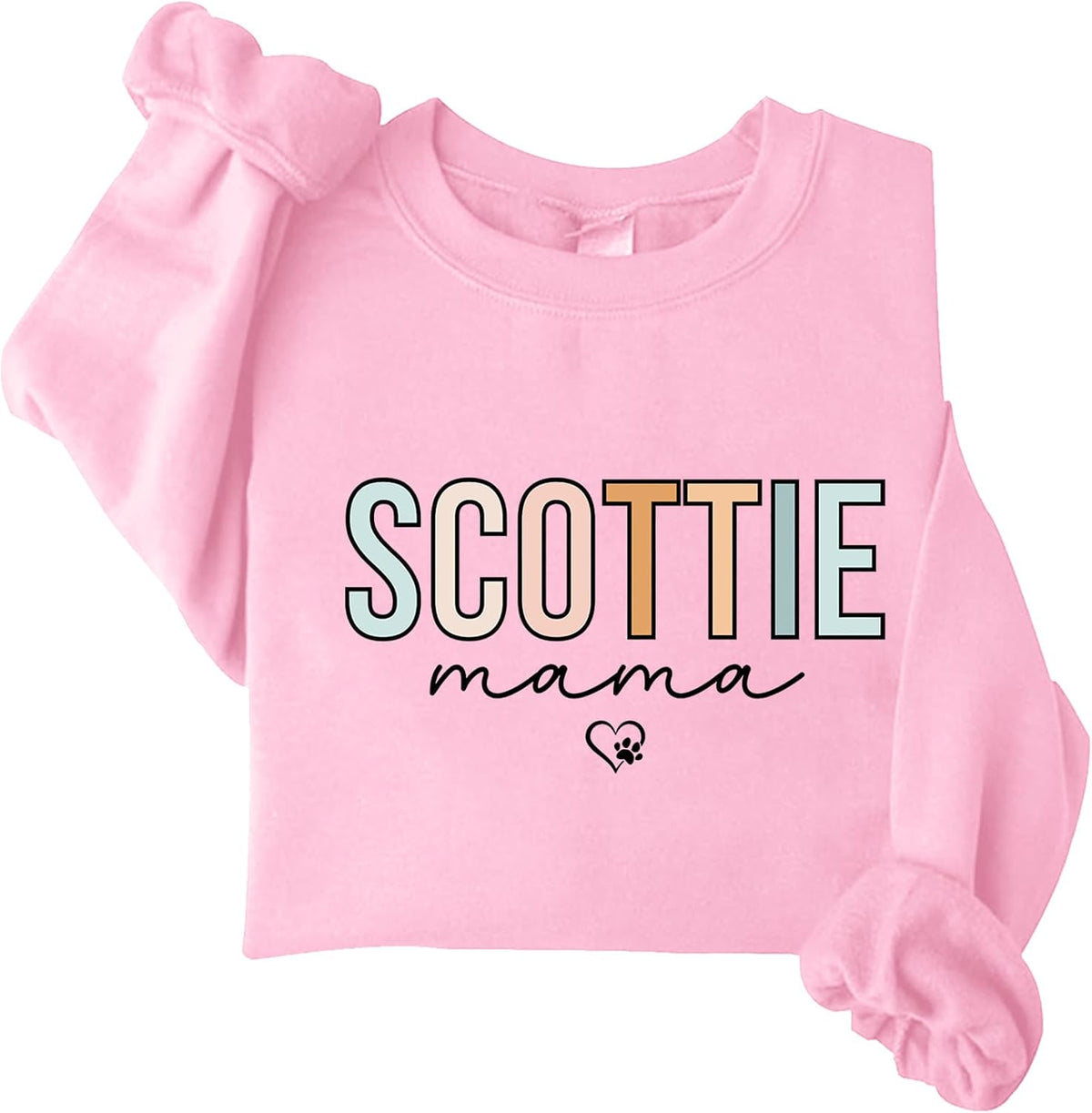 Scottie Mom Sweatshirt Dog Mom Sweatshirt Scottie Sweatshirt Scottish Terrier Sweatshirt - Pink