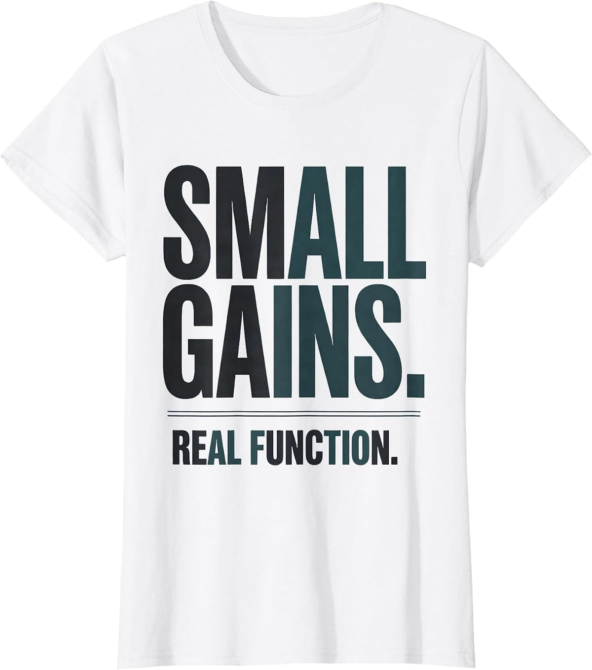 Women's Small Gains Real Function Funny Occupational Therapy OT T-Shirt - White