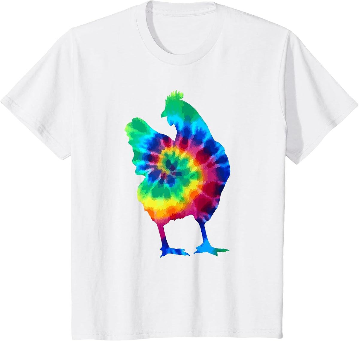 Chicken Tie Dye Vintage Hippie Chickens T-Shirt - White