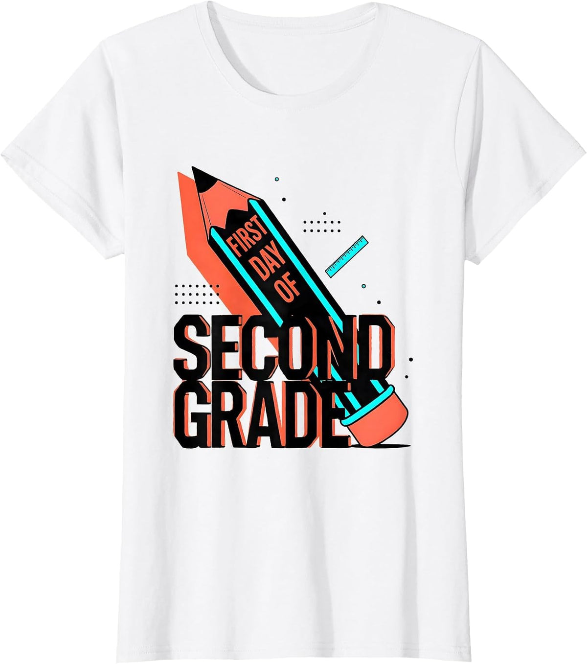 First Day Of Second Grade Retro Groovy Back To School T-Shirt - White