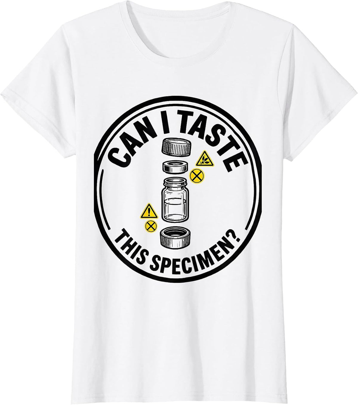 Can I Taste This Specimen Funny Periodic Table Science T-Shirt - White