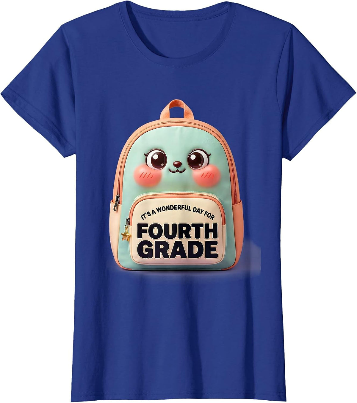 Women's It's A Wonderful Day For Fourth Grade Cute Kawaii Teacher T-Shirt - Royal Blue