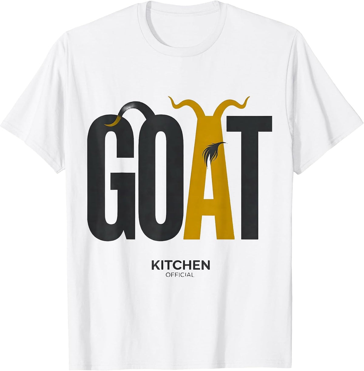 Men's Kitchen GOAT Official Funny Goat Lover Farm Animal Humor T-Shirt - White