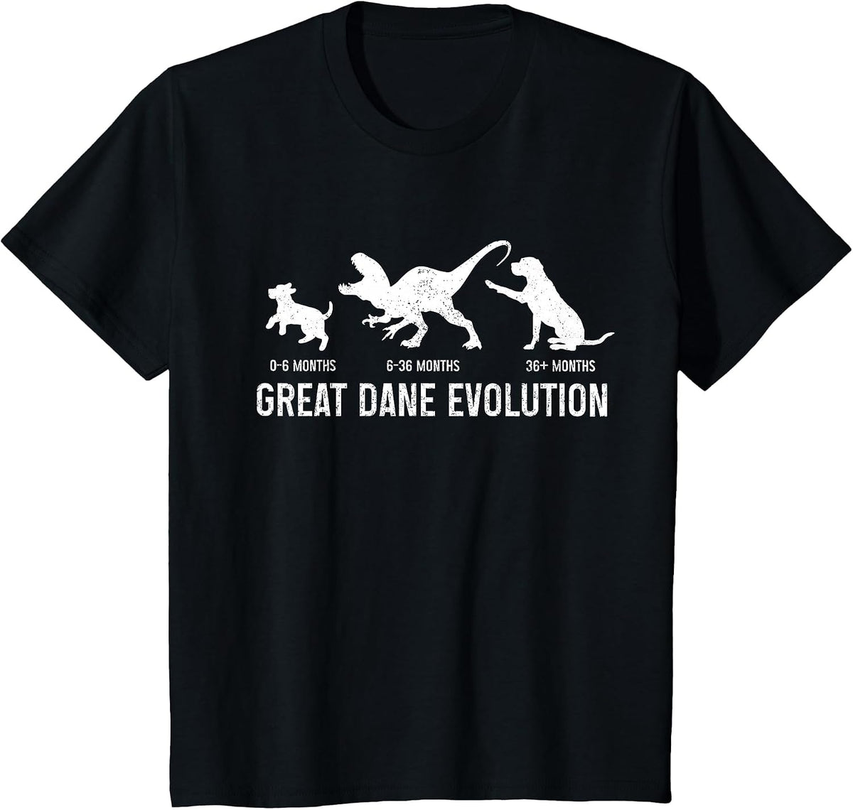 Great Dane Shirt Evolution Great Dane Mom Dog Owner T-Shirt - Black