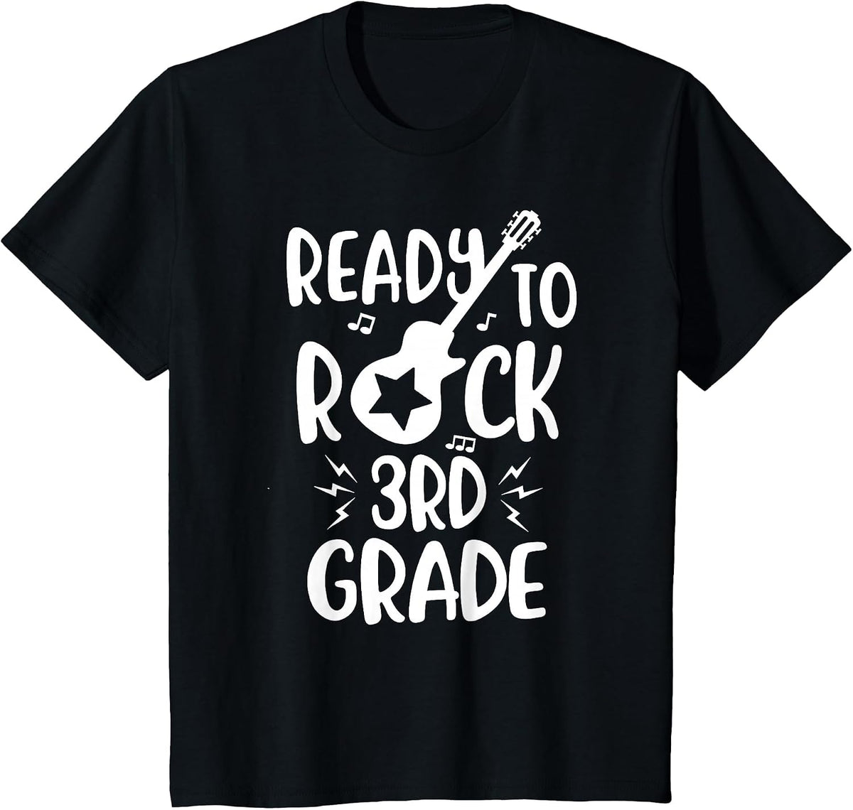 Ready to Rock Third Grade T-Shirt Student and Teacher T-Shirt - Black