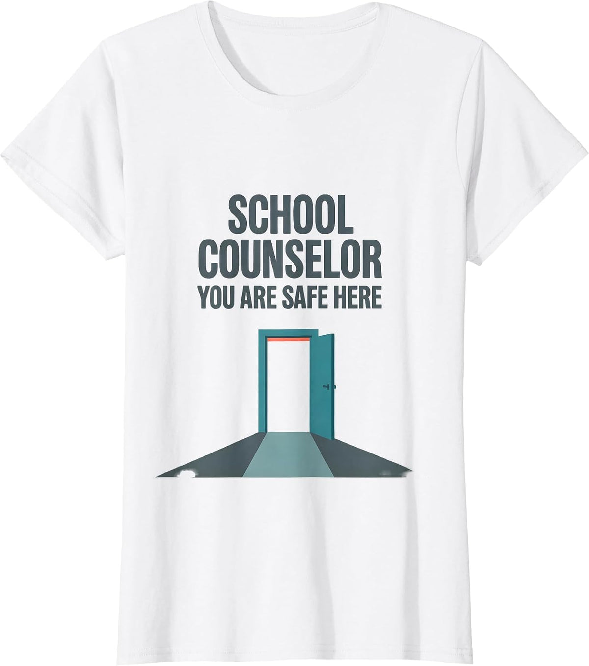 School Counselor You Are Safe Here Warm Appreciation Staff T-Shirt - White