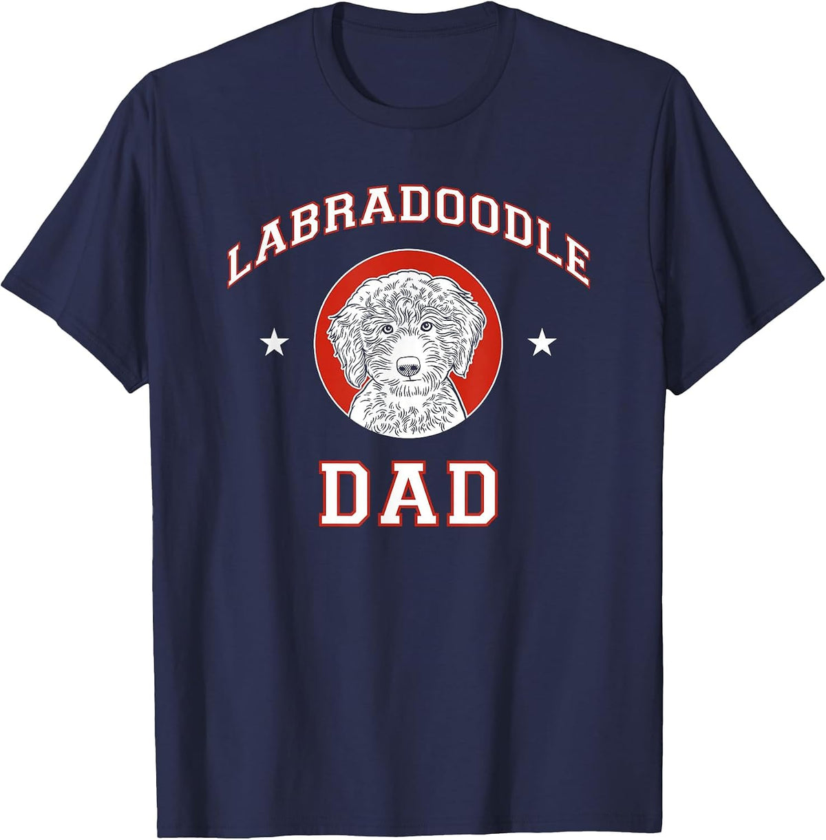 Labradoodle Dad Dog Father T-Shirt - Navy Blue