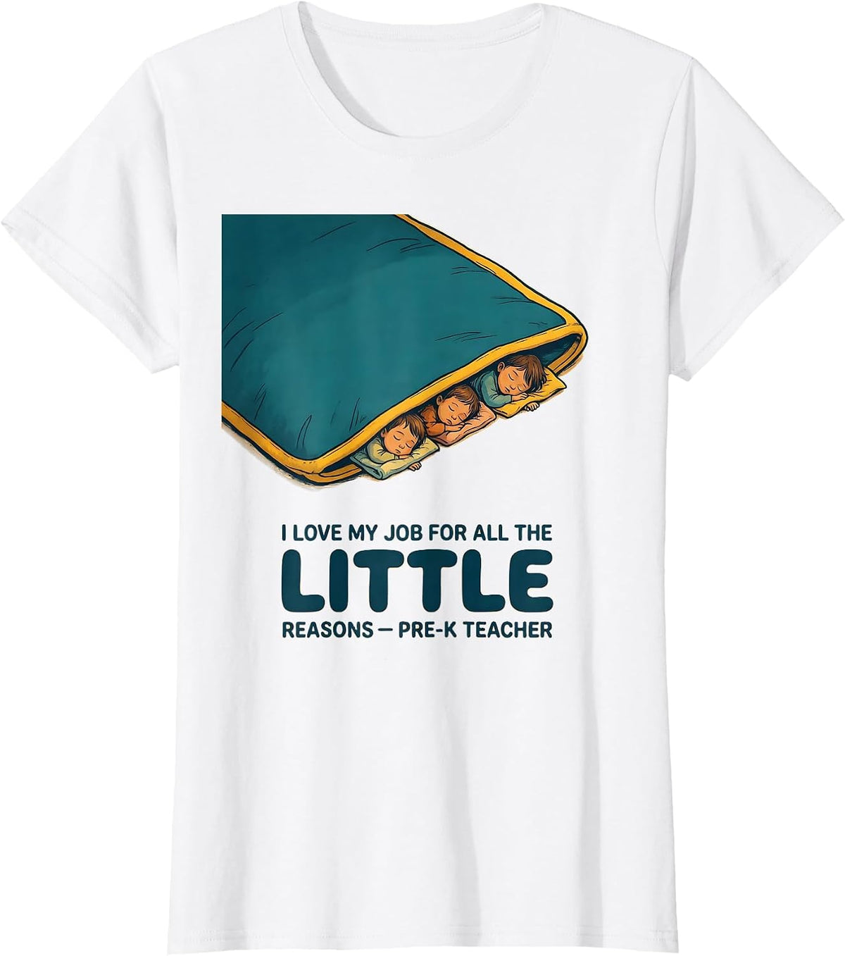I Love My Job For All The Little Reasons — Pre-K Teacher T-Shirt - White