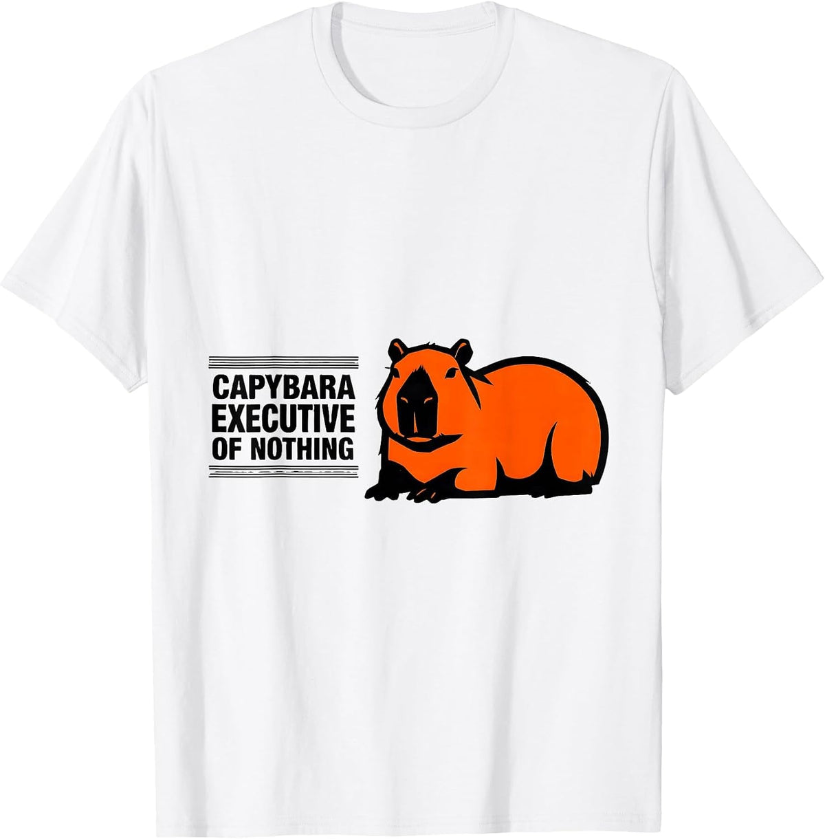Men's Capybara, Executive of Nothing Funny Animal Lover Meme Humor T-Shirt - White