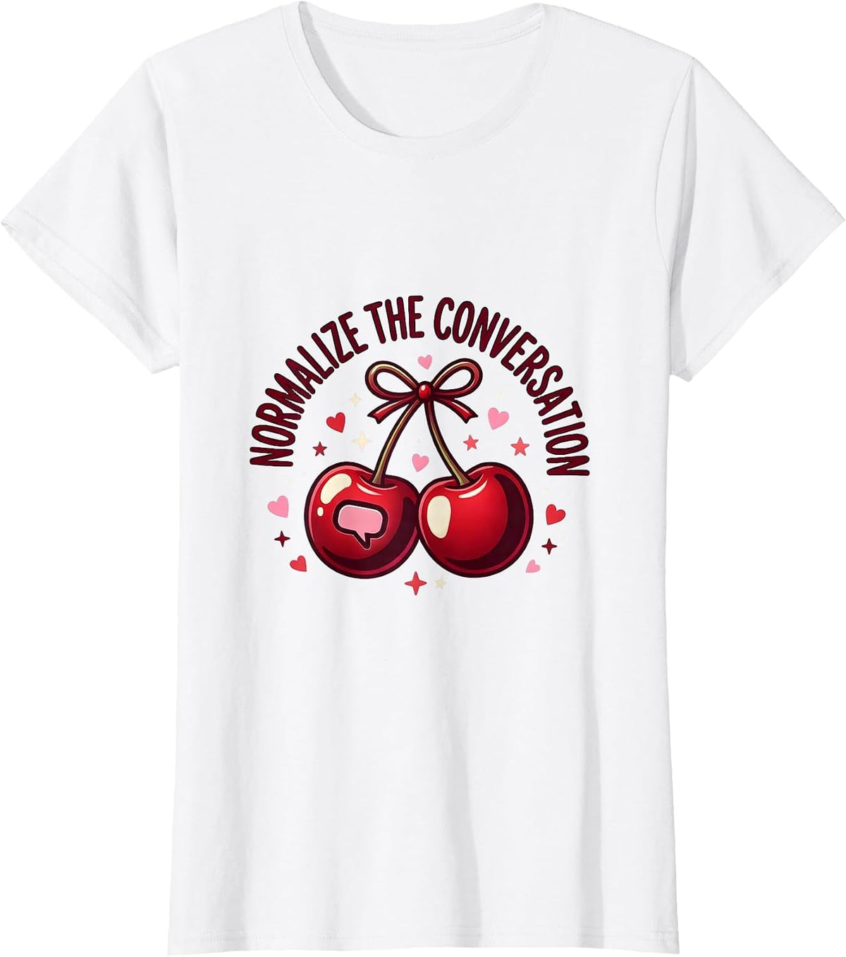 Women's Normalize The Conversation Mental Health Matters T-Shirt - White