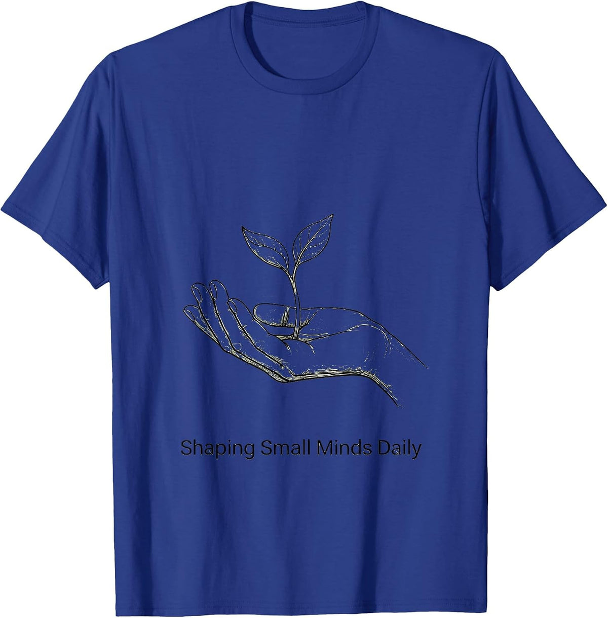 Men's Shaping Small Minds Daily Preschool Teacher T-Shirt - Royal Blue