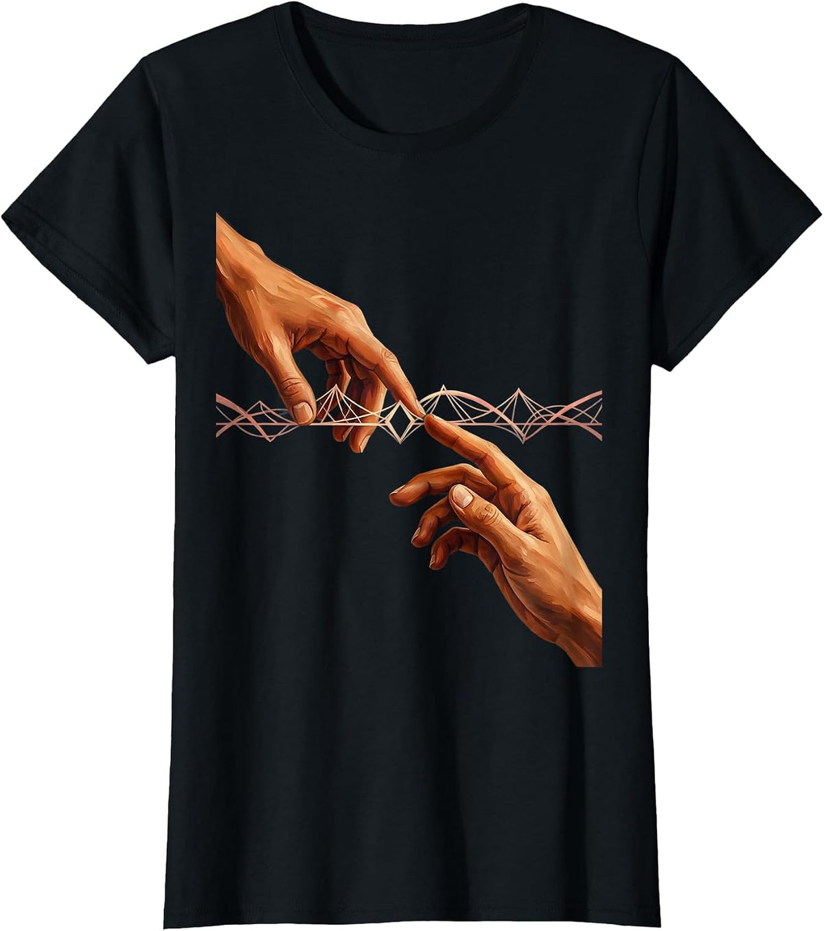 Mental Health Matters Reaching Hands Graphic T-Shirt - Black