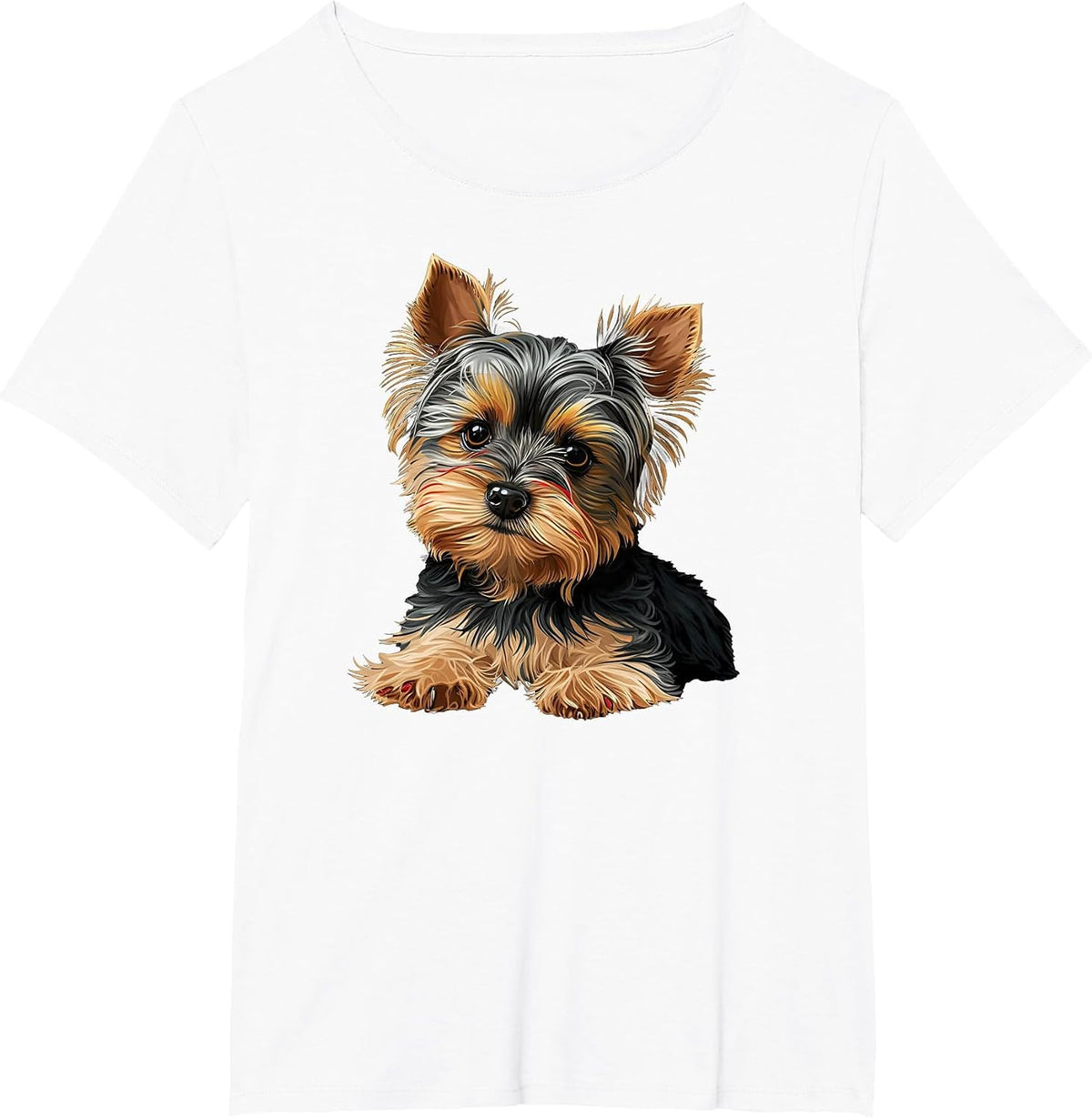 Funny Yorkshire Terrier Cute Puppy T-Shirt - White