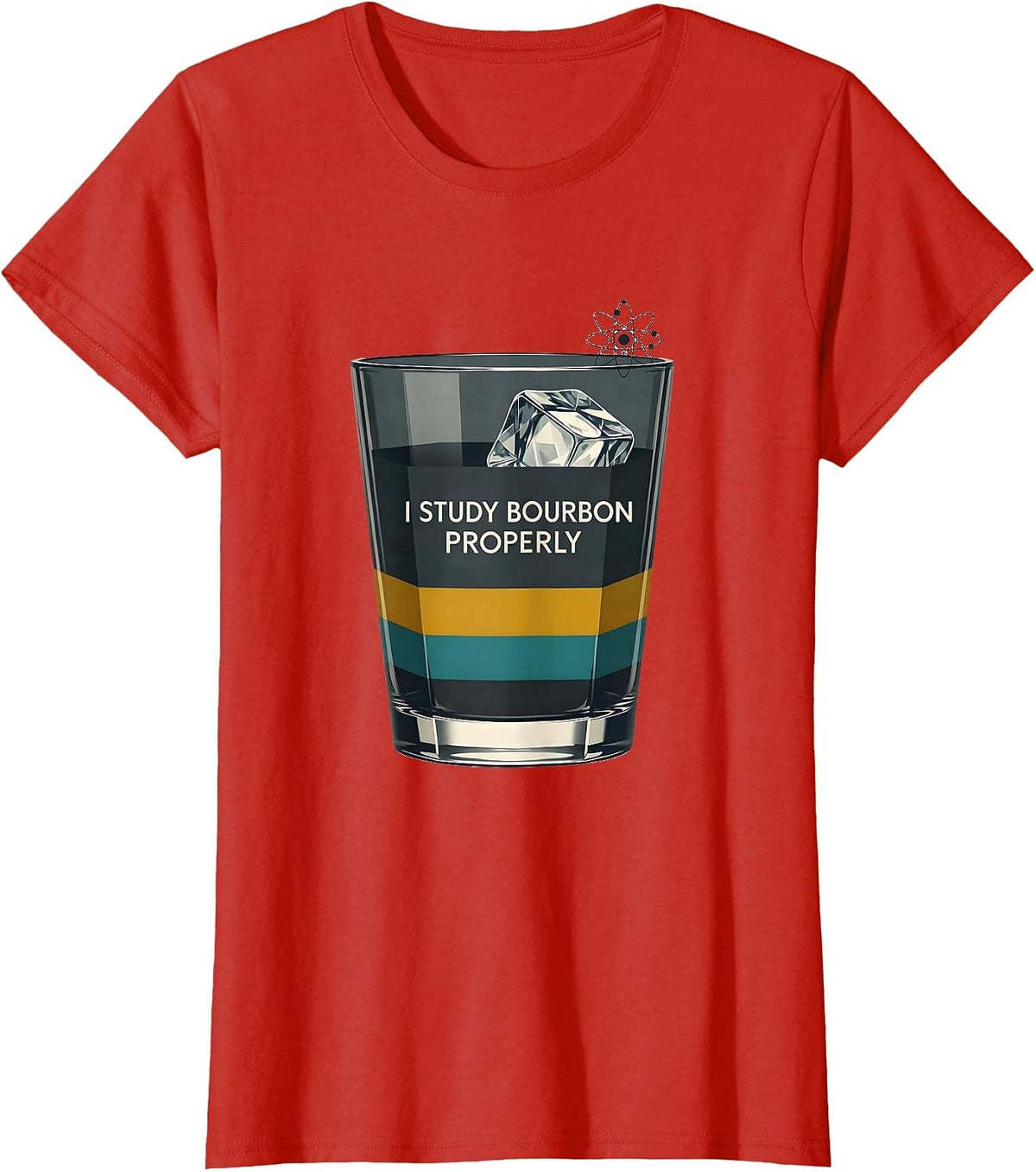 I Study Bourbon Properly Funny Bourbon Lover Drinking Humor T-Shirt - Red