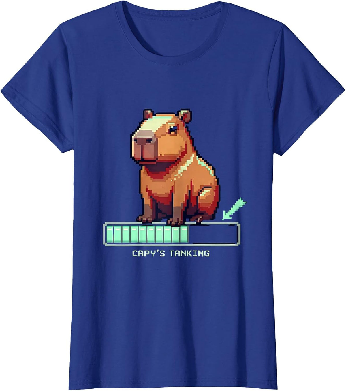 Women's capy's tanking Funny Capybara Meme Animal Humor T-Shirt - Royal Blue