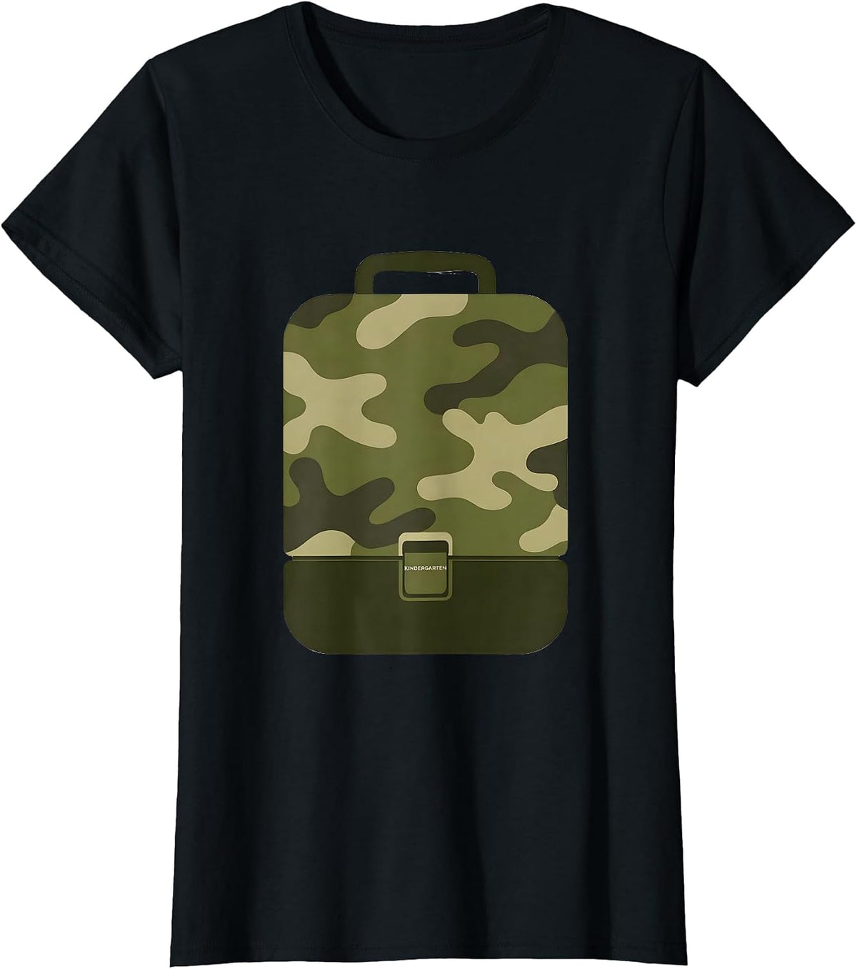 Women's Kindergarten Camo Back To School Boys Pre K Teachers T-Shirt - Black