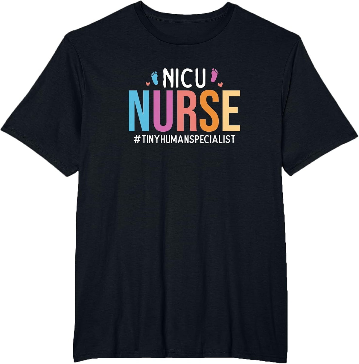 NICU Nurse Tiny Human Specialist Neonatal Intensive Care T-Shirt - Black