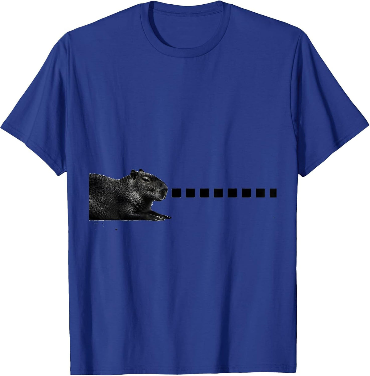 Men's Capybara Minimalist Funny Meme Gamer T-Shirt - Royal Blue
