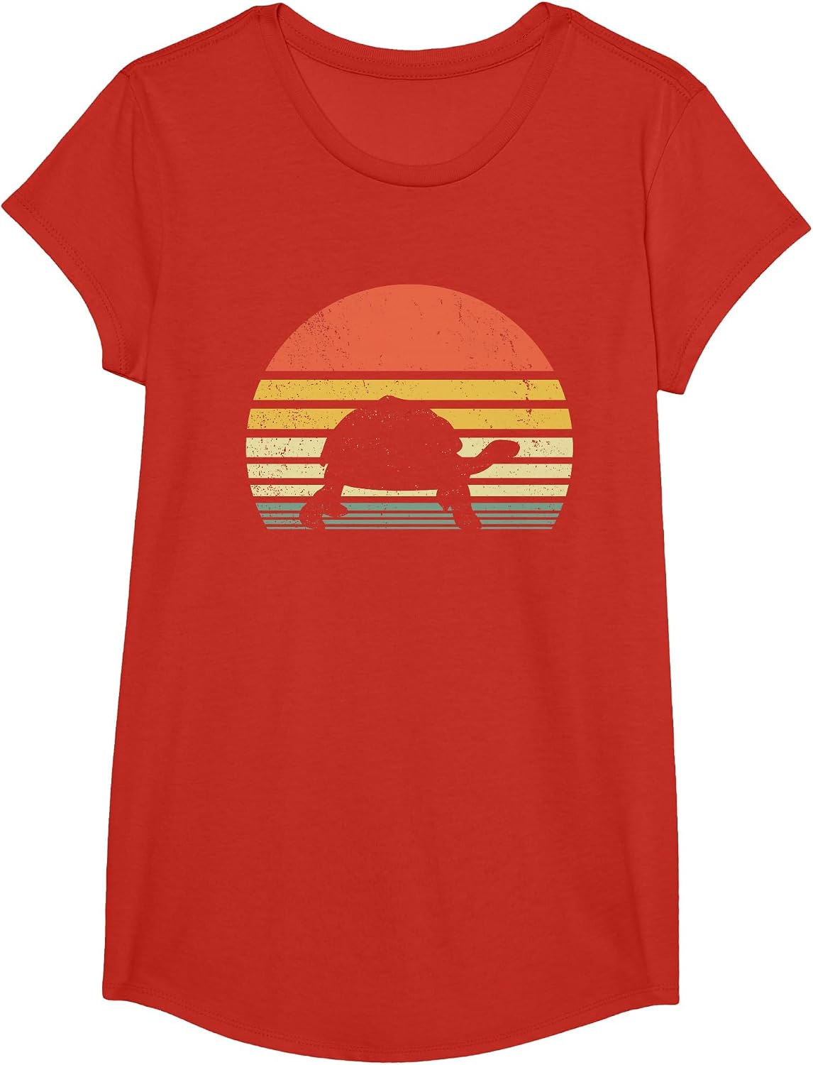 Vintage Tortoise - Land Turtle T-Shirt - Girls Red