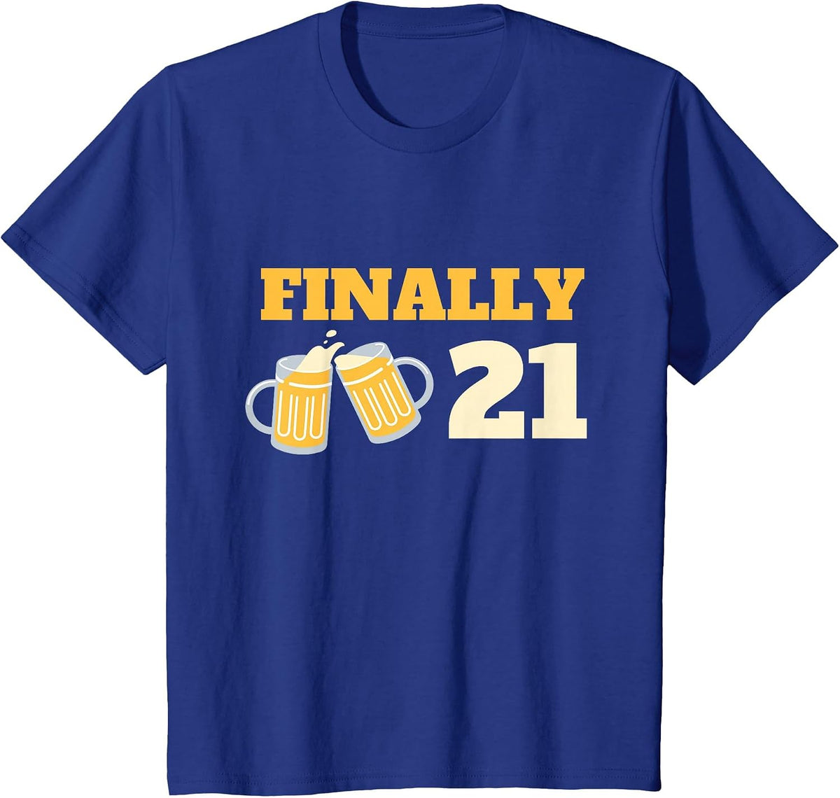 Turning 21 21st Birthday Finally 21 T-Shirt - Royal Blue