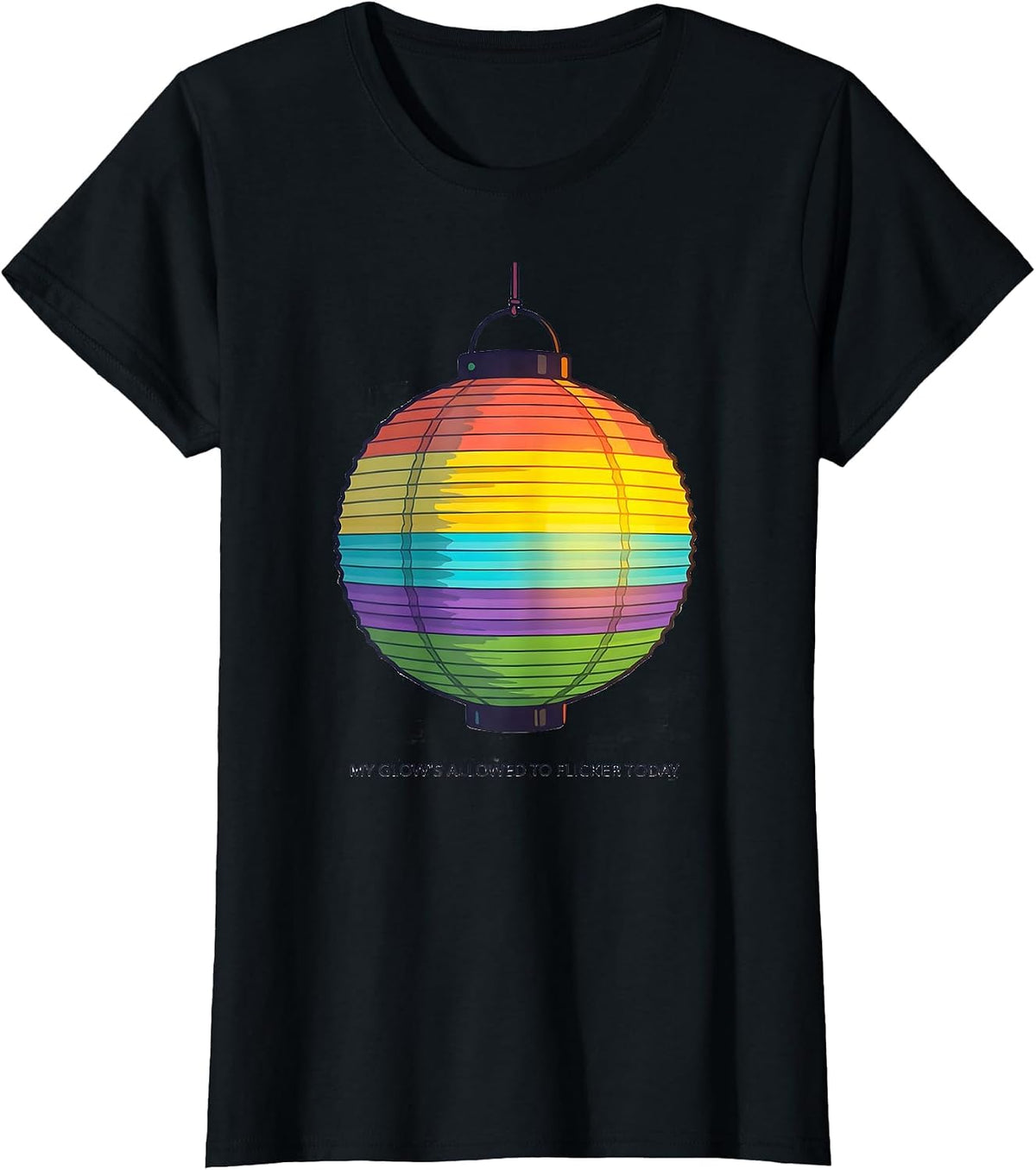 My Glow's Allowed To Flicker Today Colorful Mental Health T-Shirt - Black