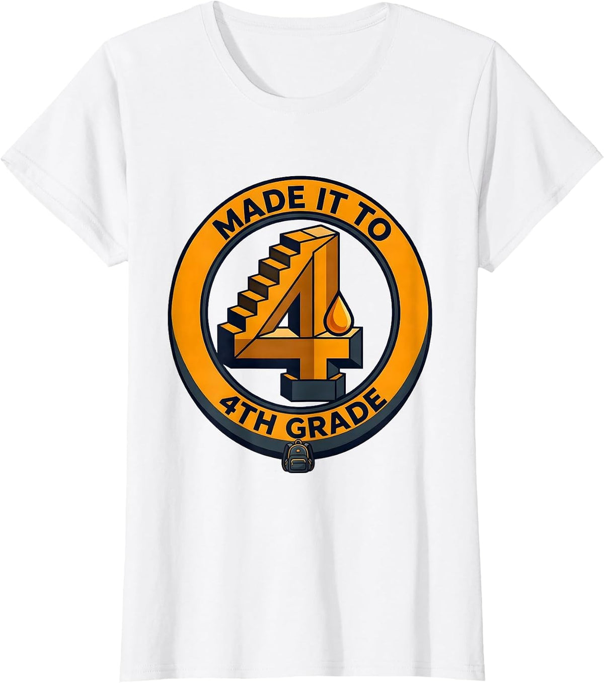 Made It To 4th Grade Groovy Back To School Fourth Grade T-Shirt - White
