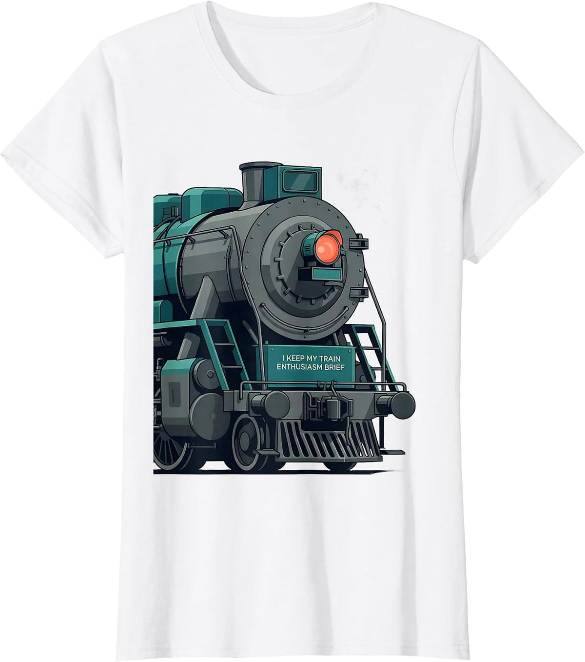 I Keep My Train Enthusiasm Brief Funny Train Enthusiast T-Shirt - White