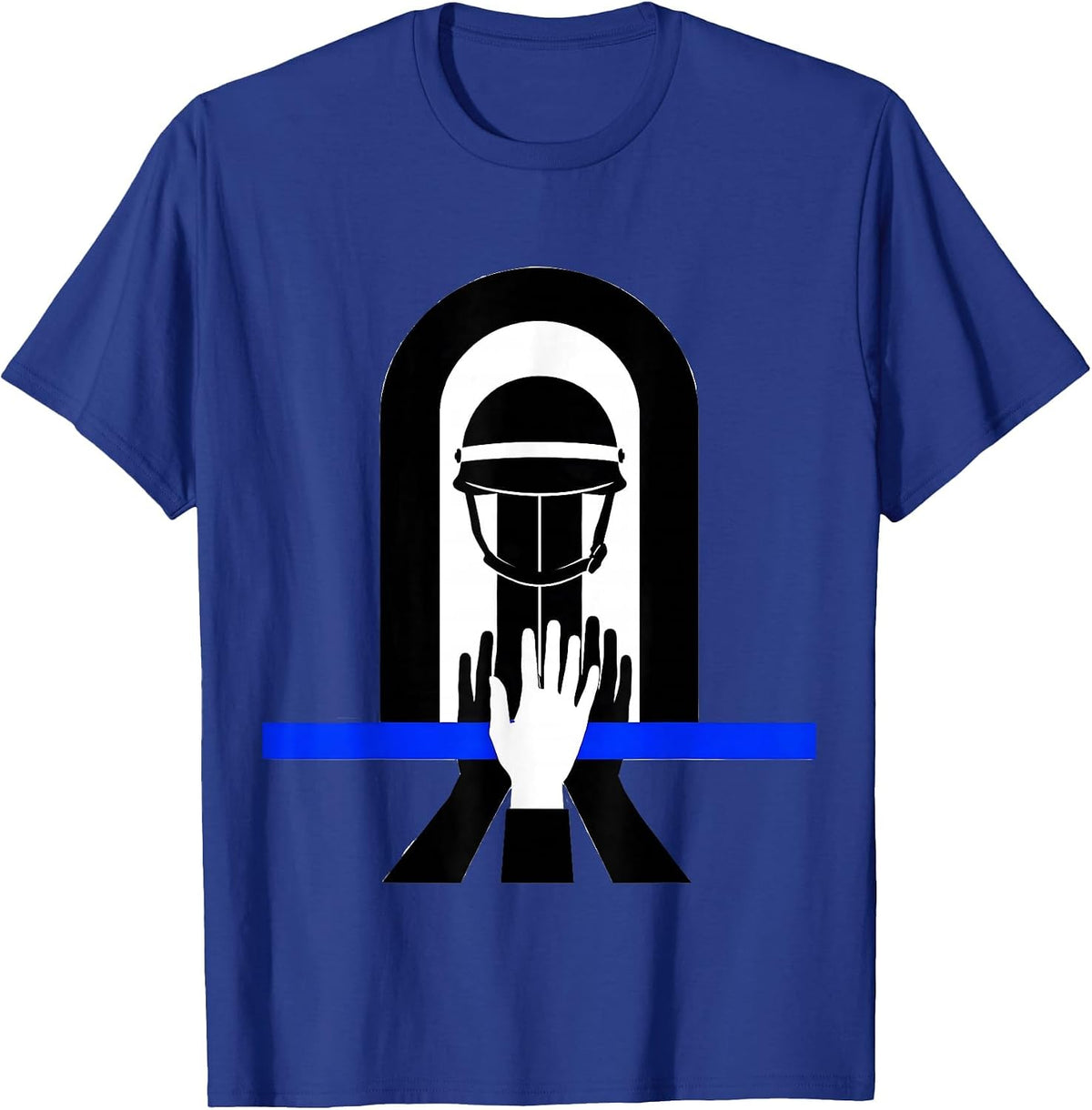 Police Precinct Thin Blue Line Back the Blue Support T-Shirt - Royal Blue