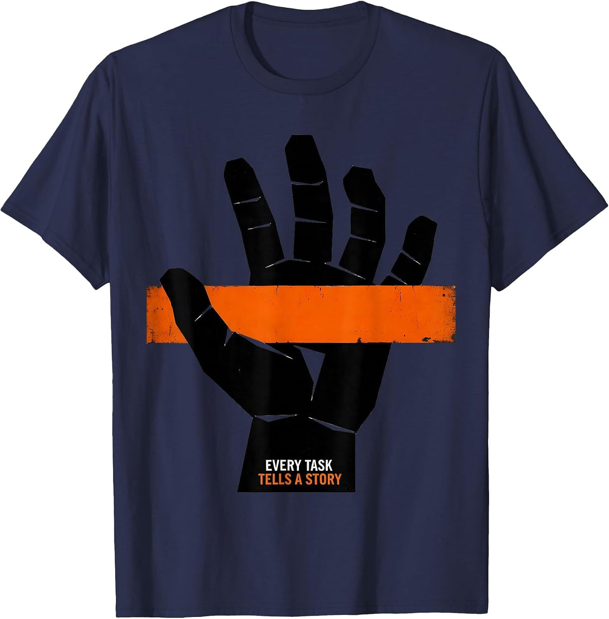 Every Task Tells A Story Occupational Therapy T-Shirt - Navy Blue