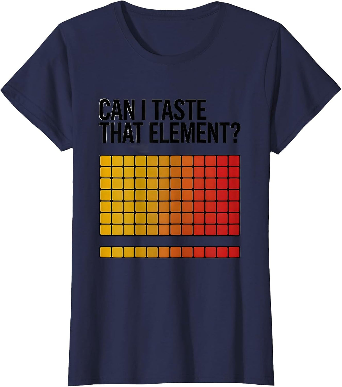 Women's Can I Taste That Element Funny Periodic Table Science T-Shirt - Navy Blue