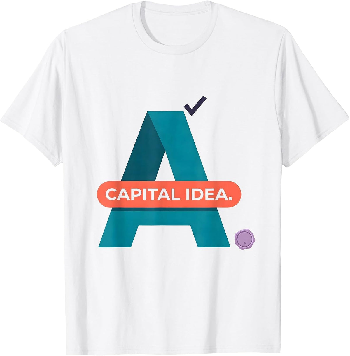 Men's Capital Idea Funny Grammar Teacher Punctuation Humor Gift T-Shirt - White