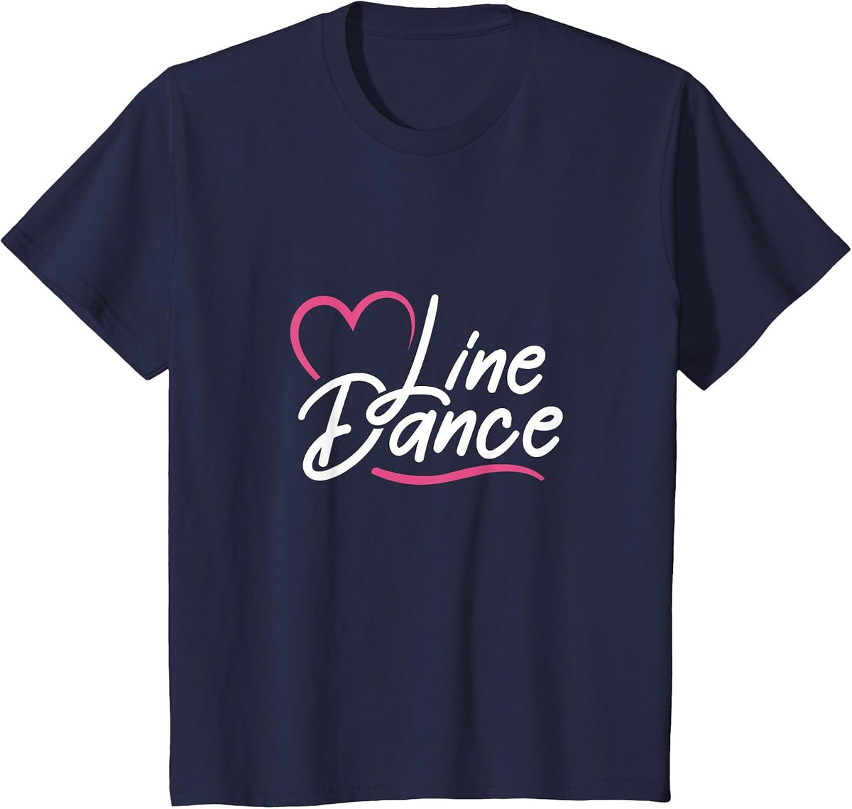 Line Dance Heart Western Line Dancing Cowgirl Dancer T-Shirt - Navy Blue