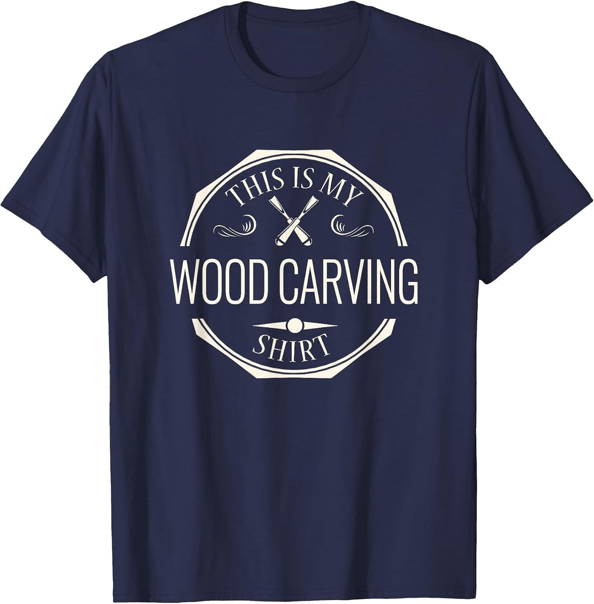 This is My Wood Carving Shirt - Whittle Wood T-Shirt - Navy Blue