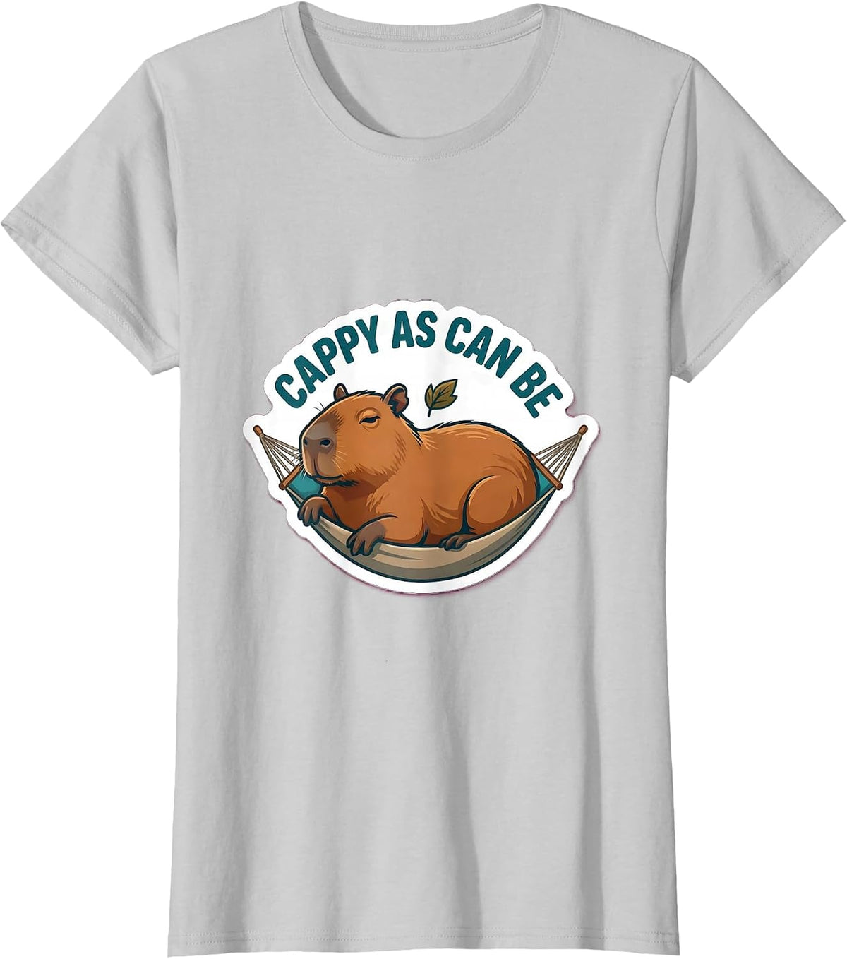 Cappy As Can Be Funny Capybara Meme Animal Humor T-Shirt - Silver Grey