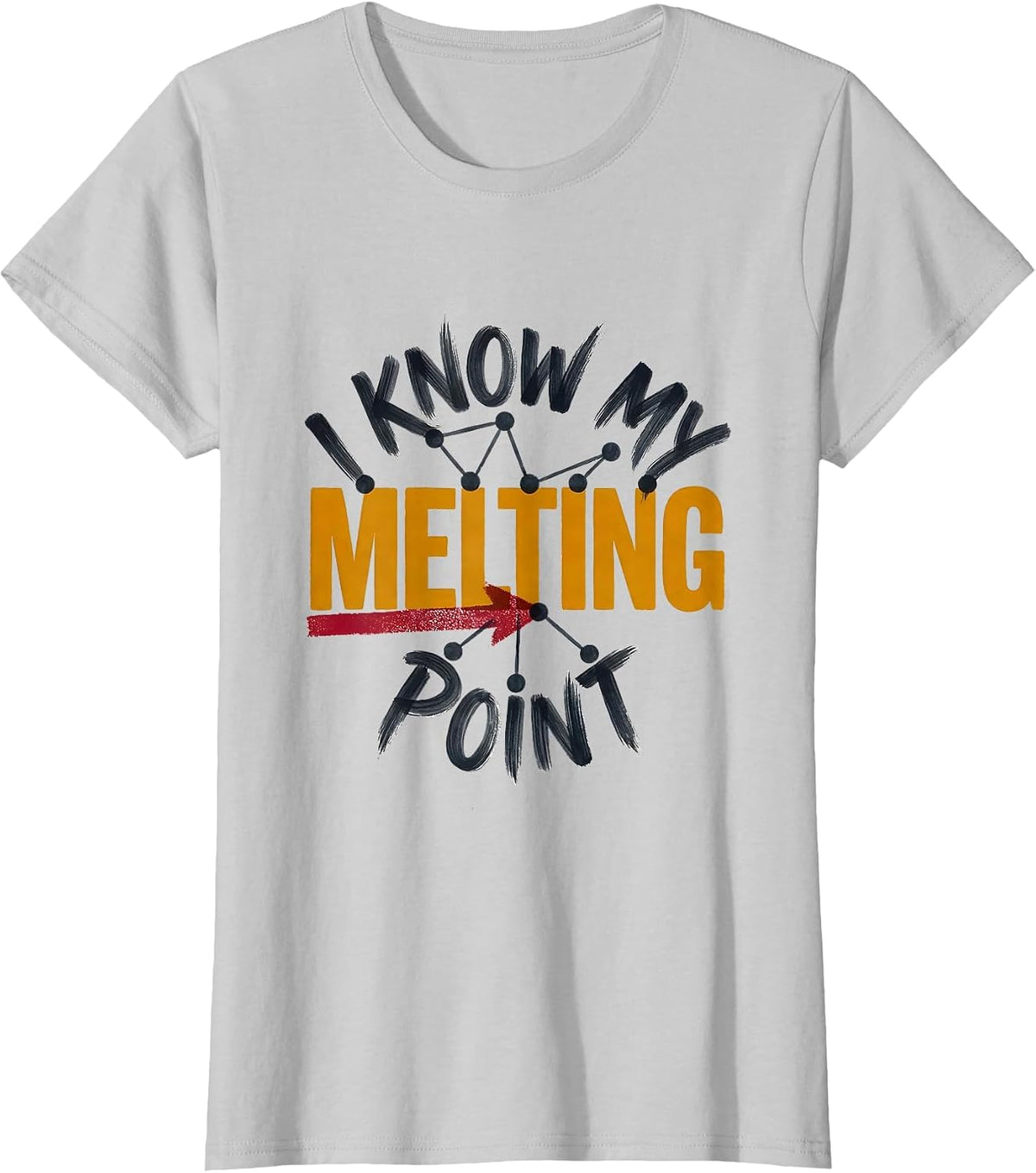 Women's I Know My Melting Point Funny Chemistry Science Student Nerd T-Shirt - Silver Grey