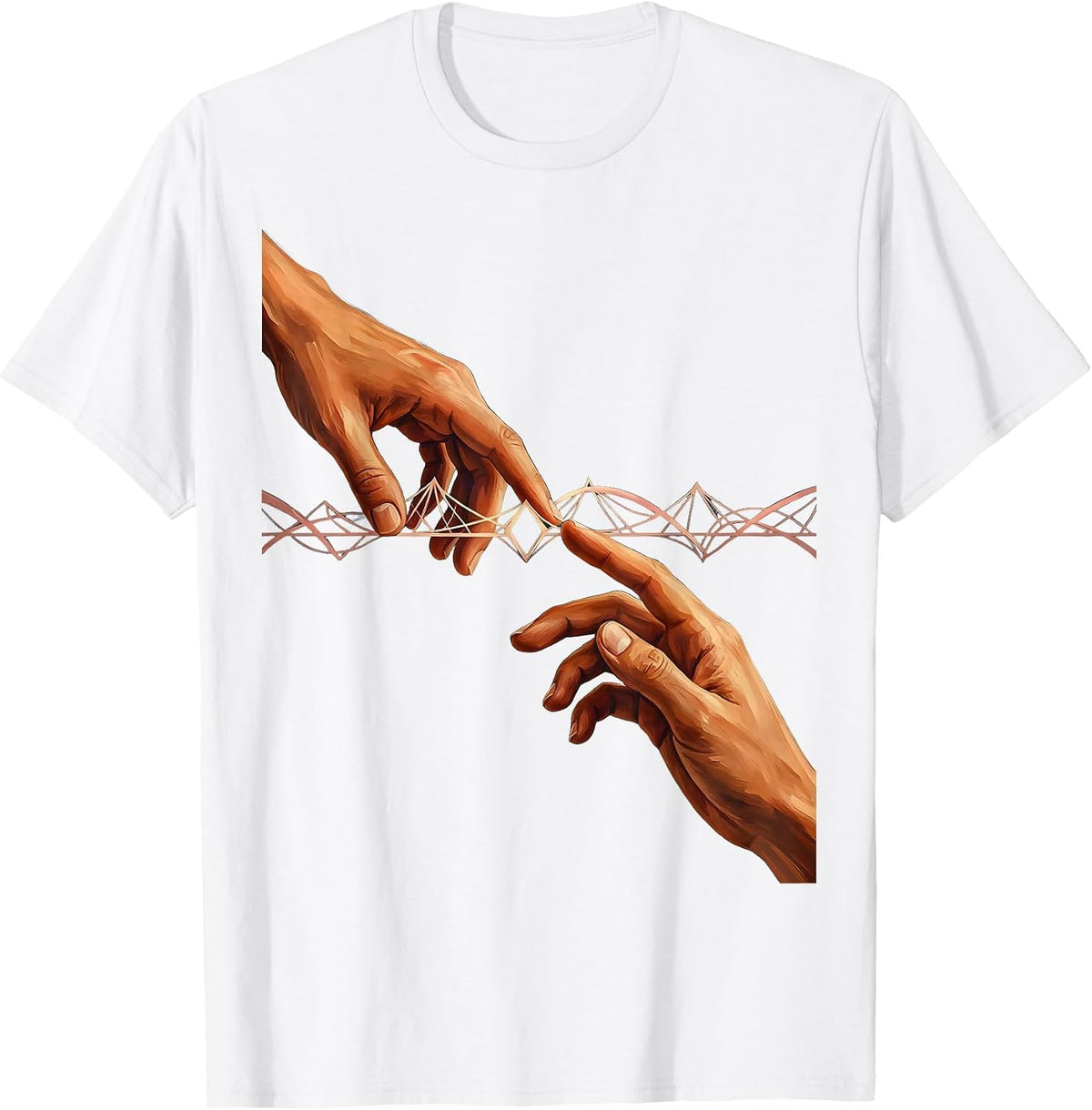 Mental Health Matters Reaching Hands Graphic T-Shirt - White