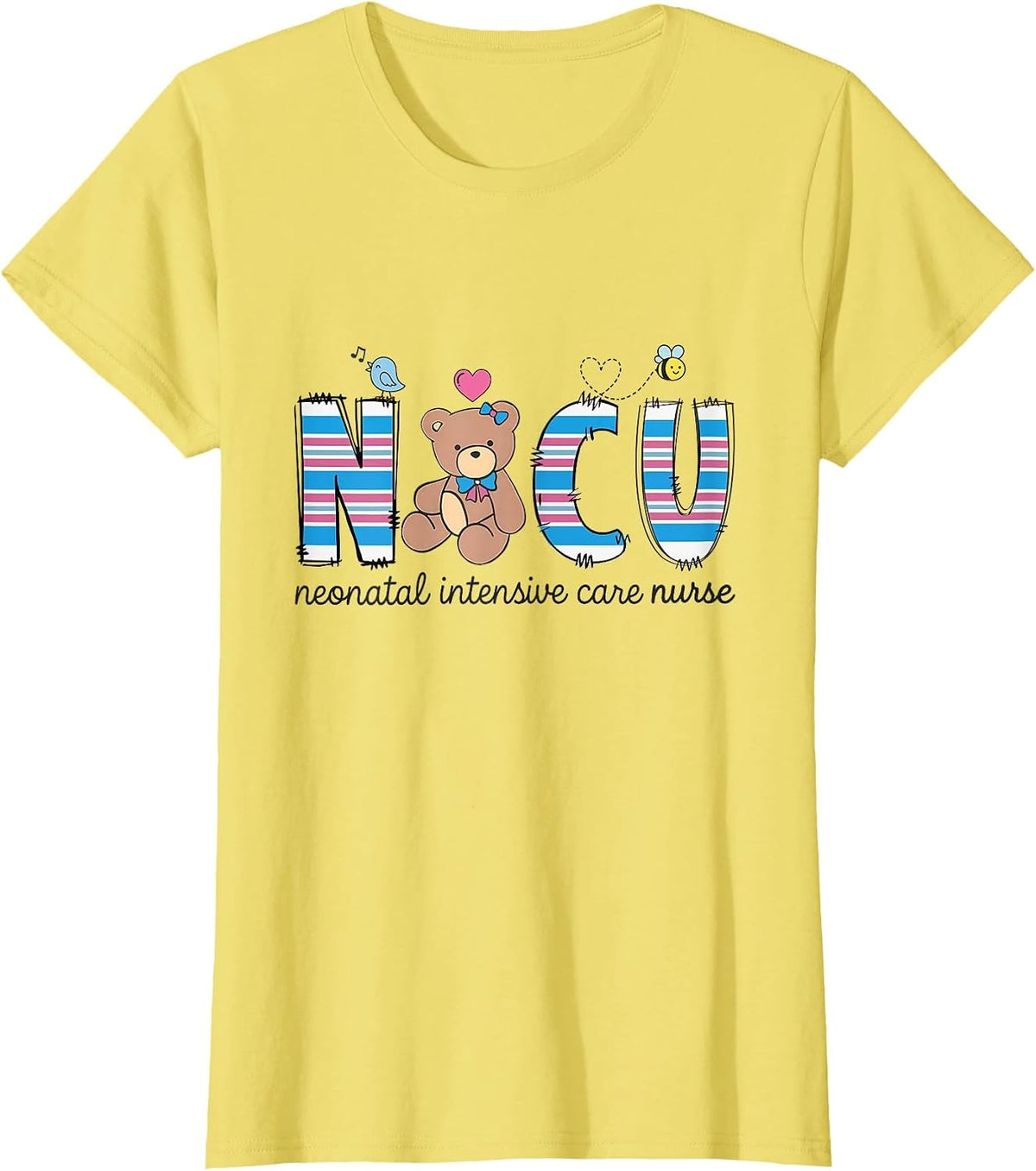 Women NICU Neonatal Intensive Care Nurse NICU Nurses Day T-Shirt - Lemon Yellow