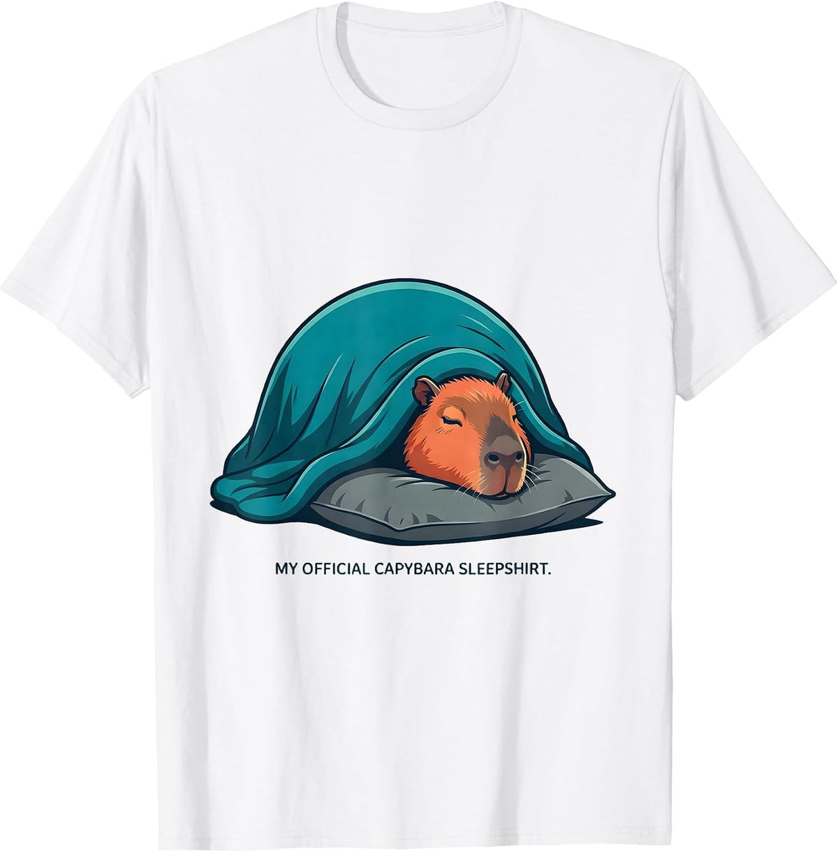 Men's My Official Capybara Sleepshirt Cute Animal Lover Lounge T-Shirt - White