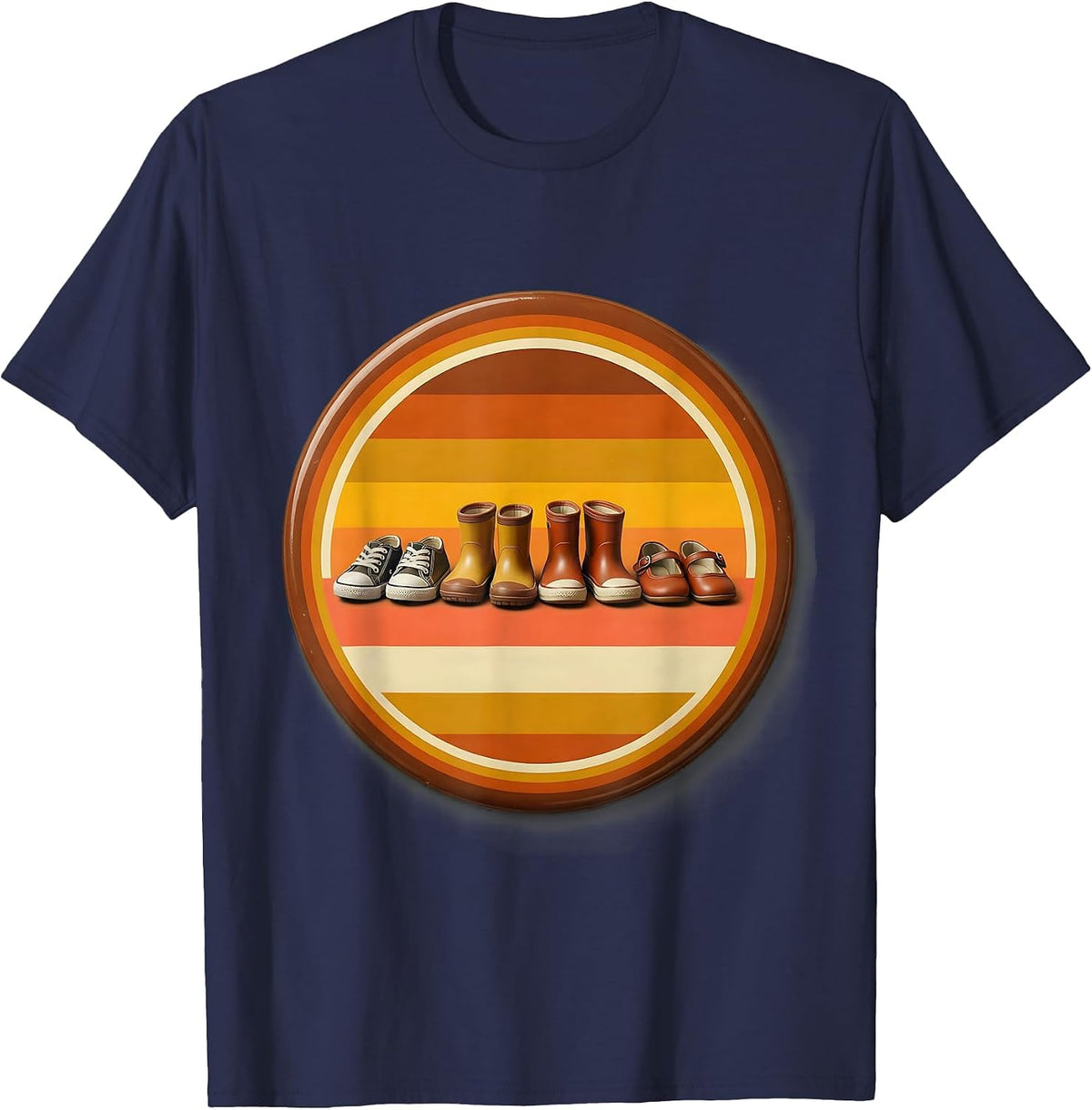 Men's Tiny Shoes At The Door Preschool Teacher Gift T-Shirt - Navy Blue