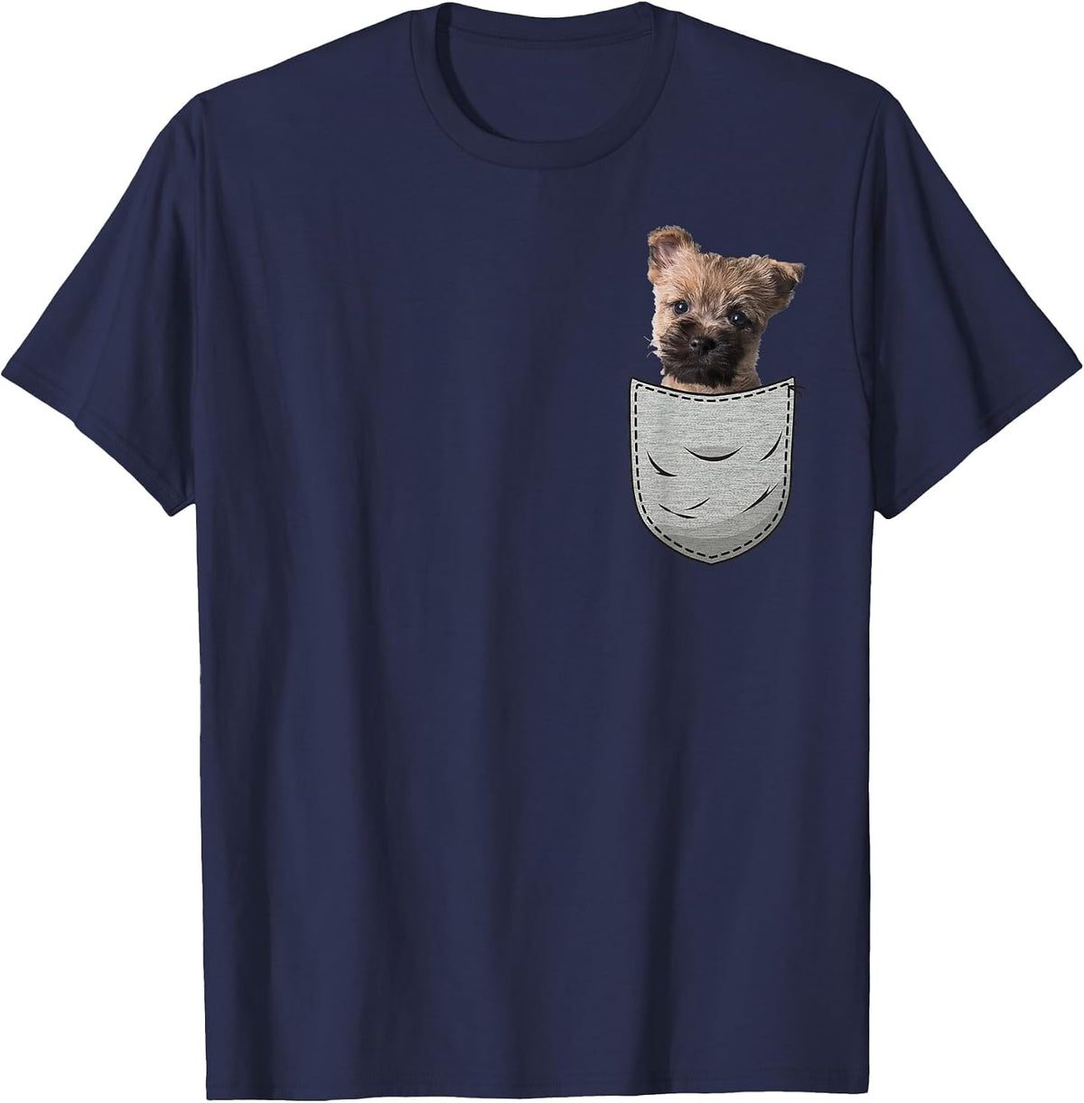 Cairn Terrier Puppy Chest Bag Dog Lovers & Owners T-Shirt - Navy Blue