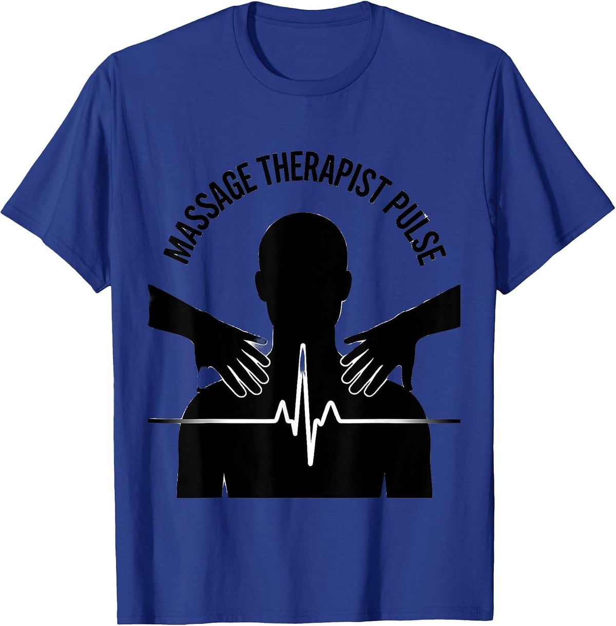 Men's Massage Therapist Pulse Occupational Pride EKG Pulse T-Shirt - Royal Blue