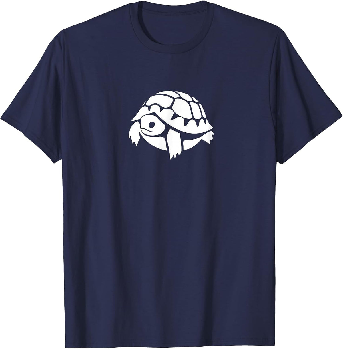 Cute Russian Tortoise, Stylized Design for Tortoise Lovers T-Shirt - Navy Blue