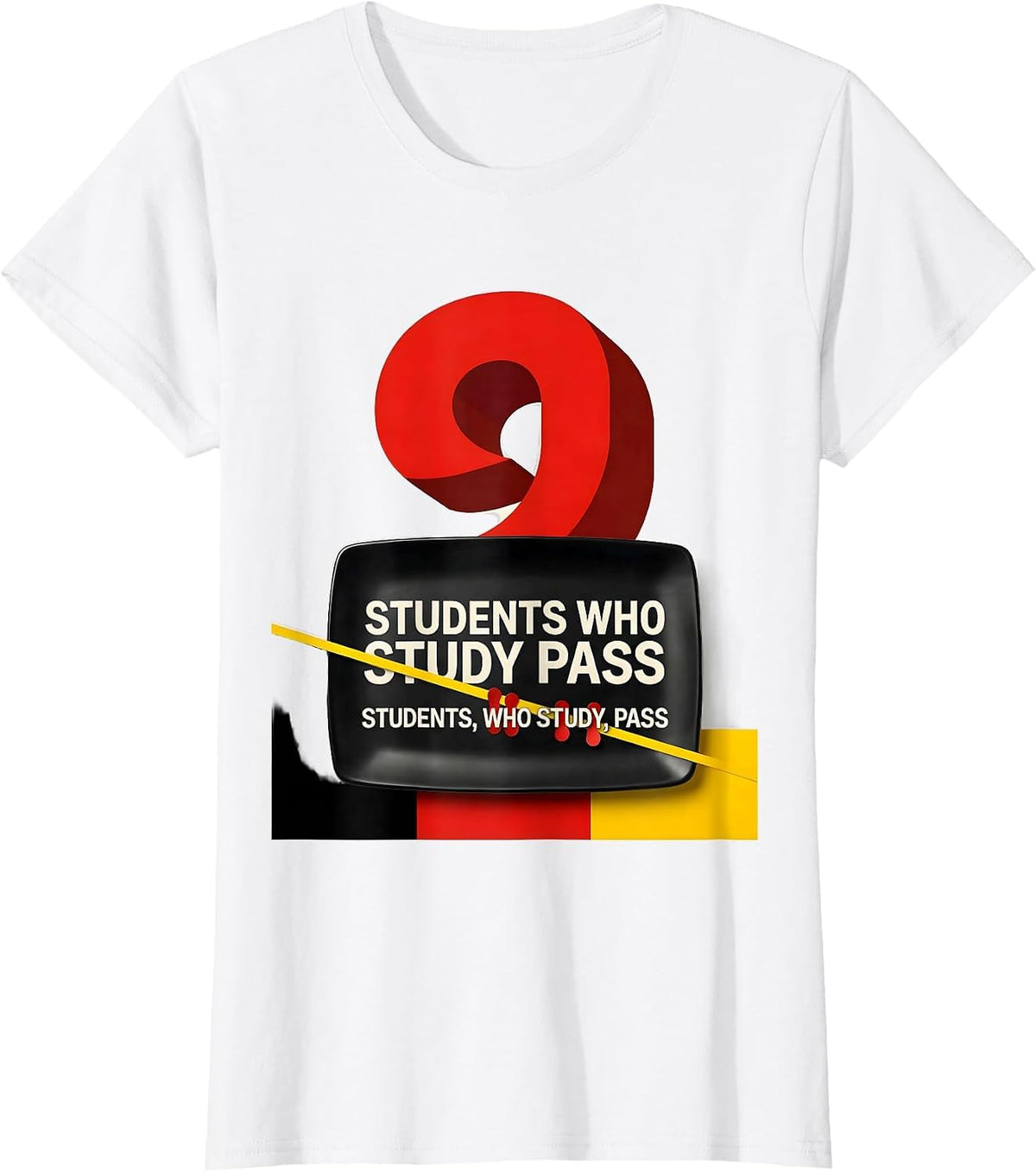 Women's Students who study pass Funny Grammar Teacher T-Shirt - White