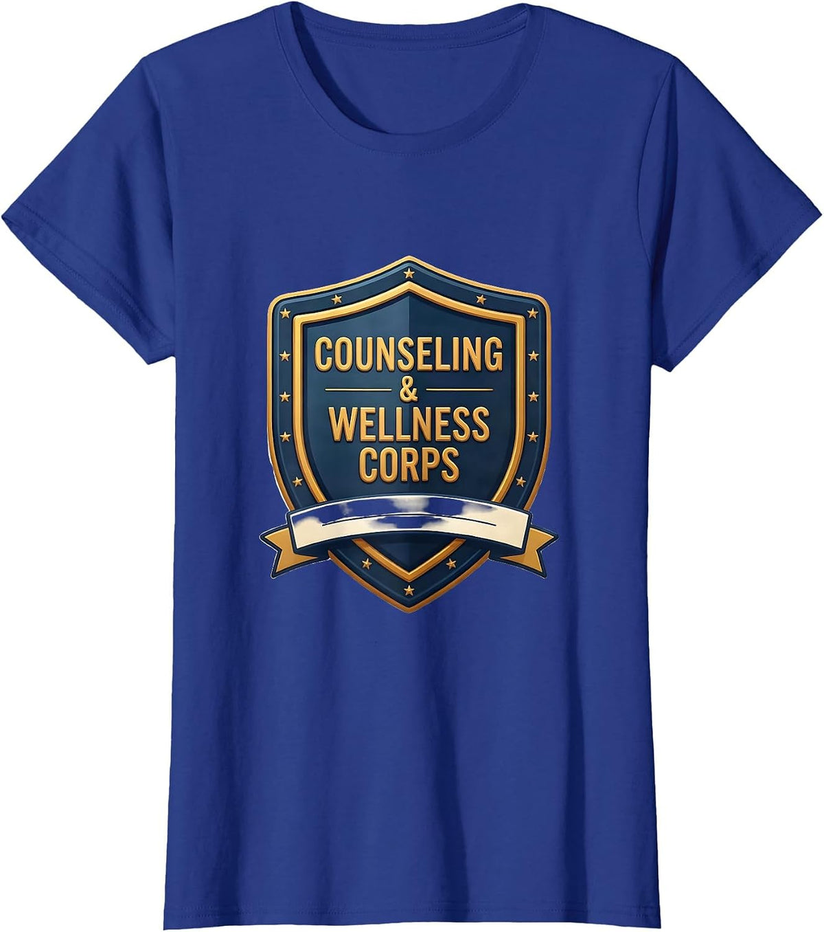 Women's Counseling & Wellness Corps School Counselor Mental Health T-Shirt - Royal Blue