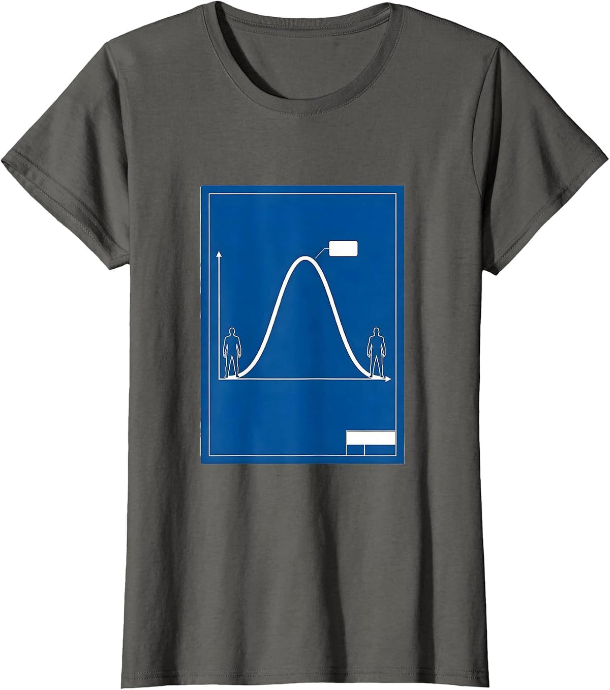 Women's Reaction Coordinate Curve Technical Blueprint Science Humor T-Shirt - Asphalt Grey
