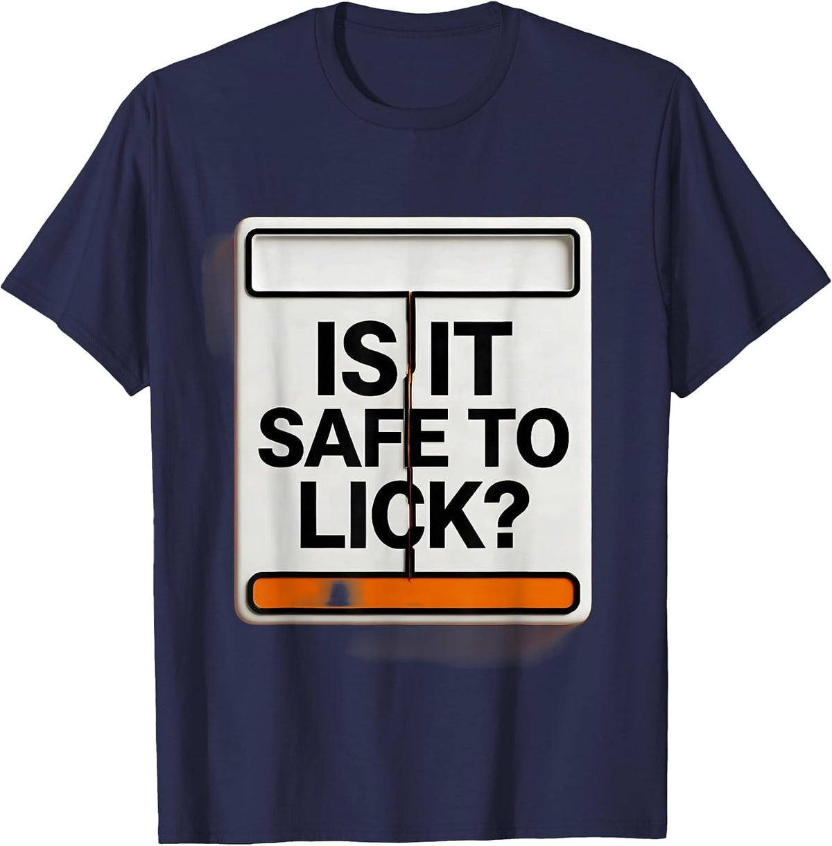 Men's Is It Safe To Lick Funny Periodic Table Science Teacher Gift T-Shirt - Navy Blue