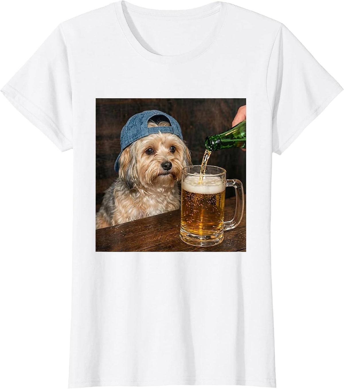 Havanese Drinking Beer Funny Havanese Dog Meme T-Shirt - White