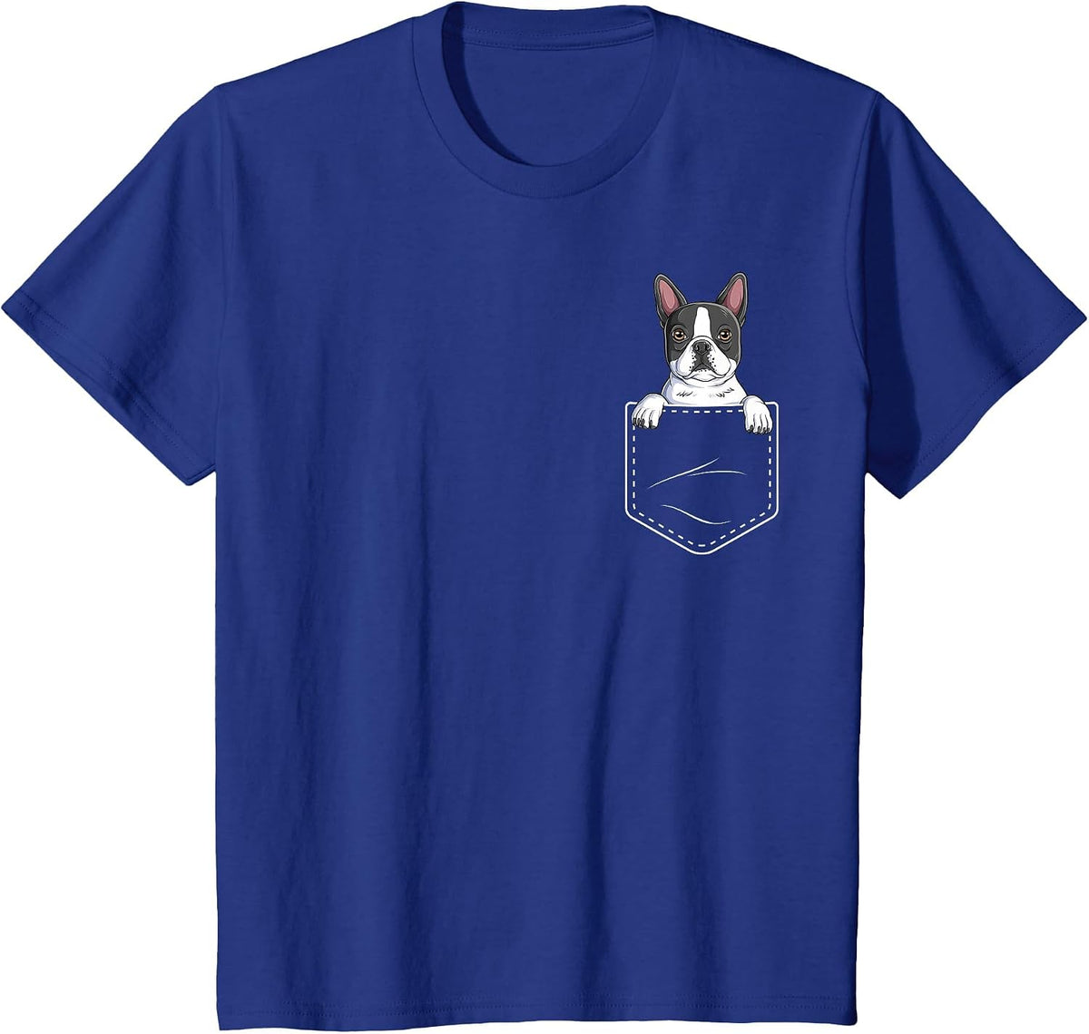 Boston Terrier in The Pocket Cute Boston Terrier Dog Lovers T-Shirt - Royal Blue