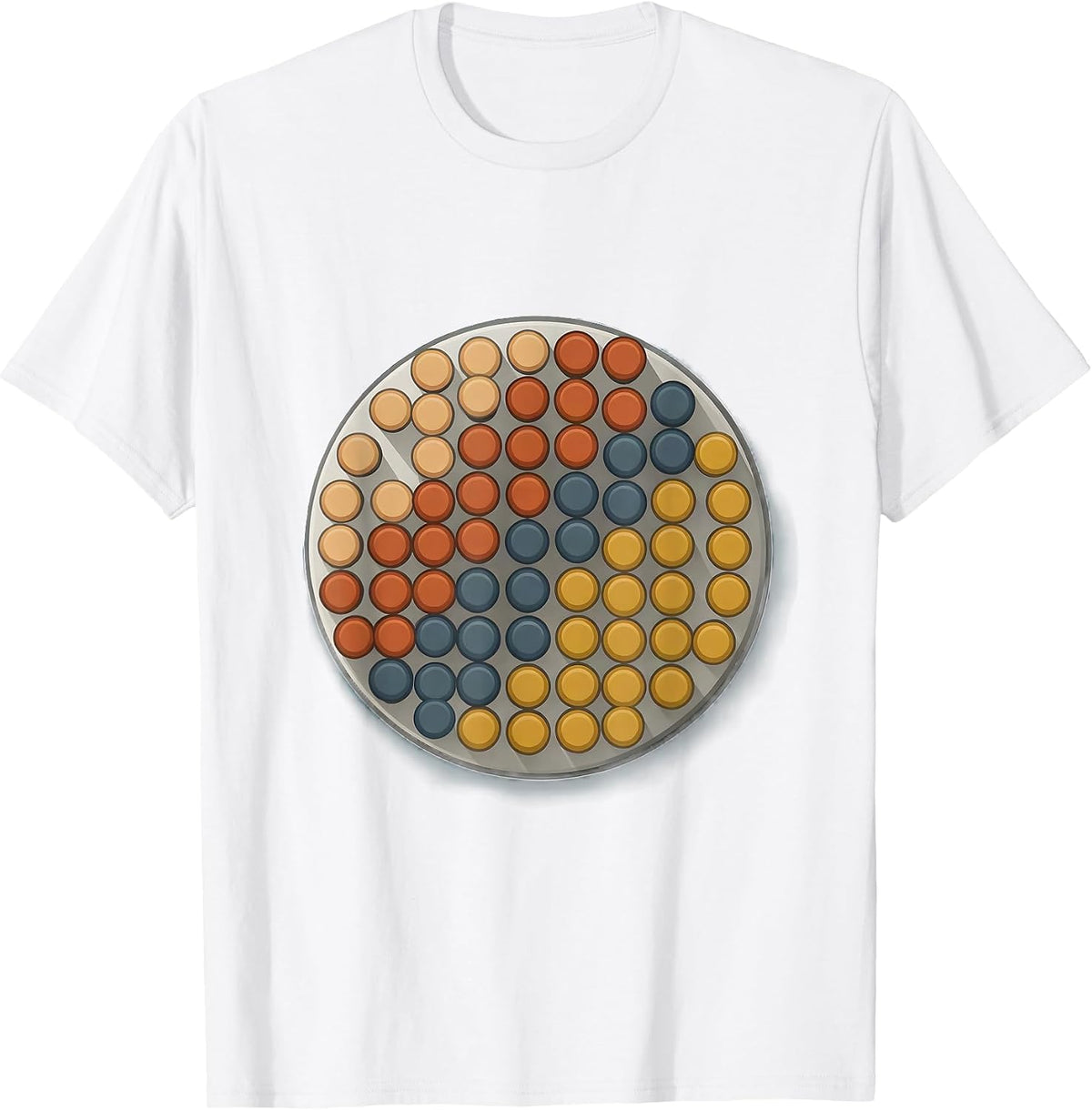 Men's Occupational Therapy Pegboard Colorful Pegs Design T-Shirt - White